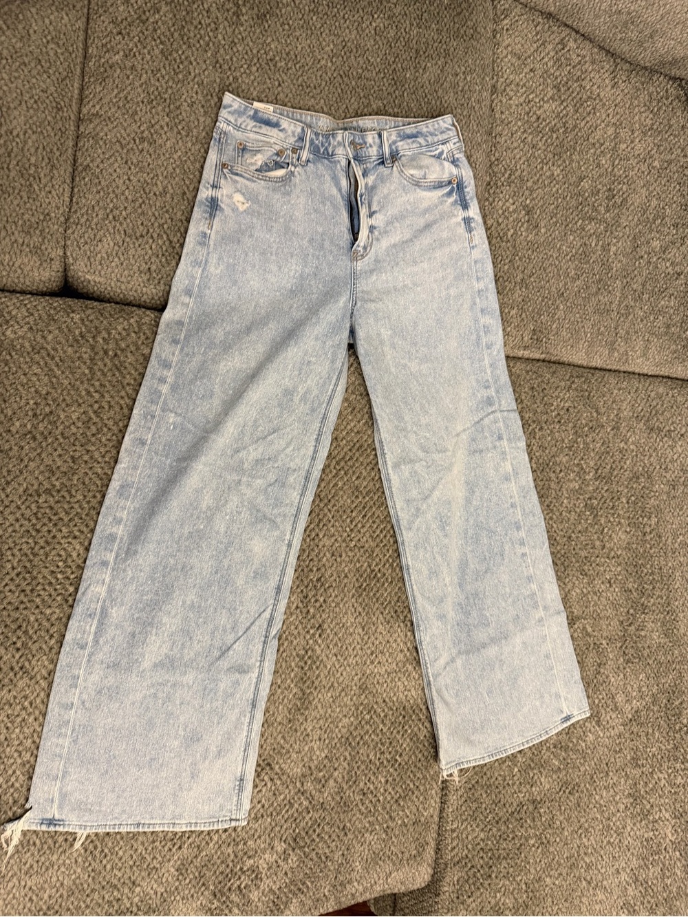 American Eagle Outfitters Light Blue Straight-Leg Jeans